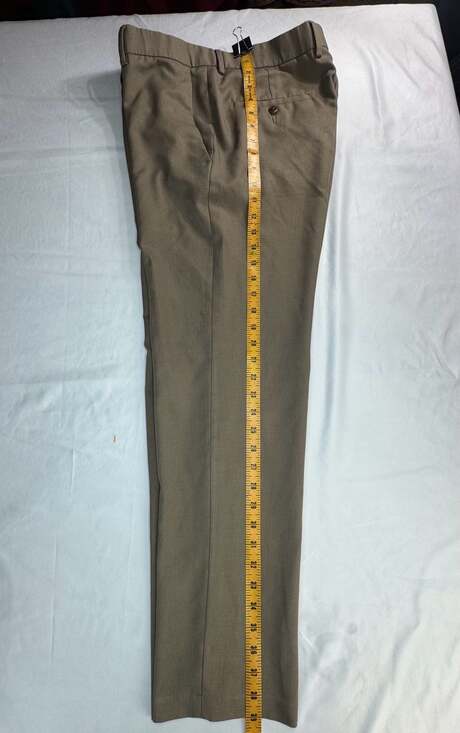 Haggar Men's Cool 18 Pro Flat Front Straight Fit Pant - Heather Gray - Picture 5 of 11